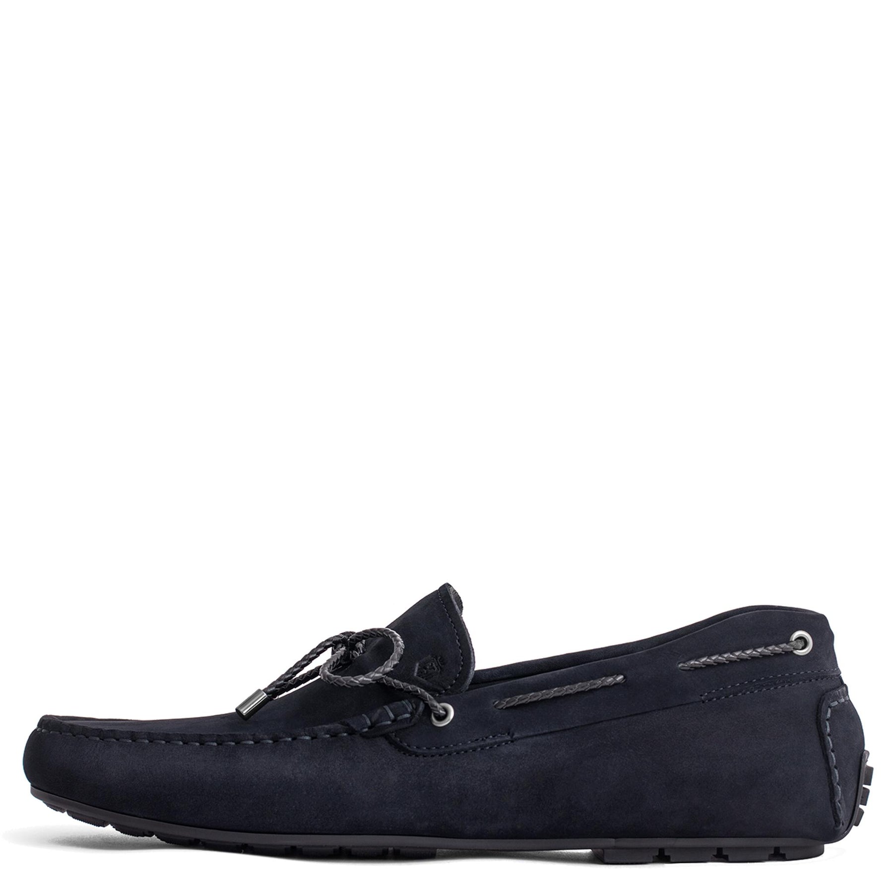 Men Nubuck Moccasin Dark Blue Loafer Mengloria