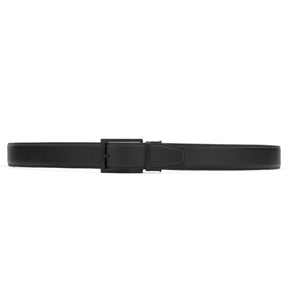 Pin Buckle 35 mm Adjustable Leather Belt | Matt Black