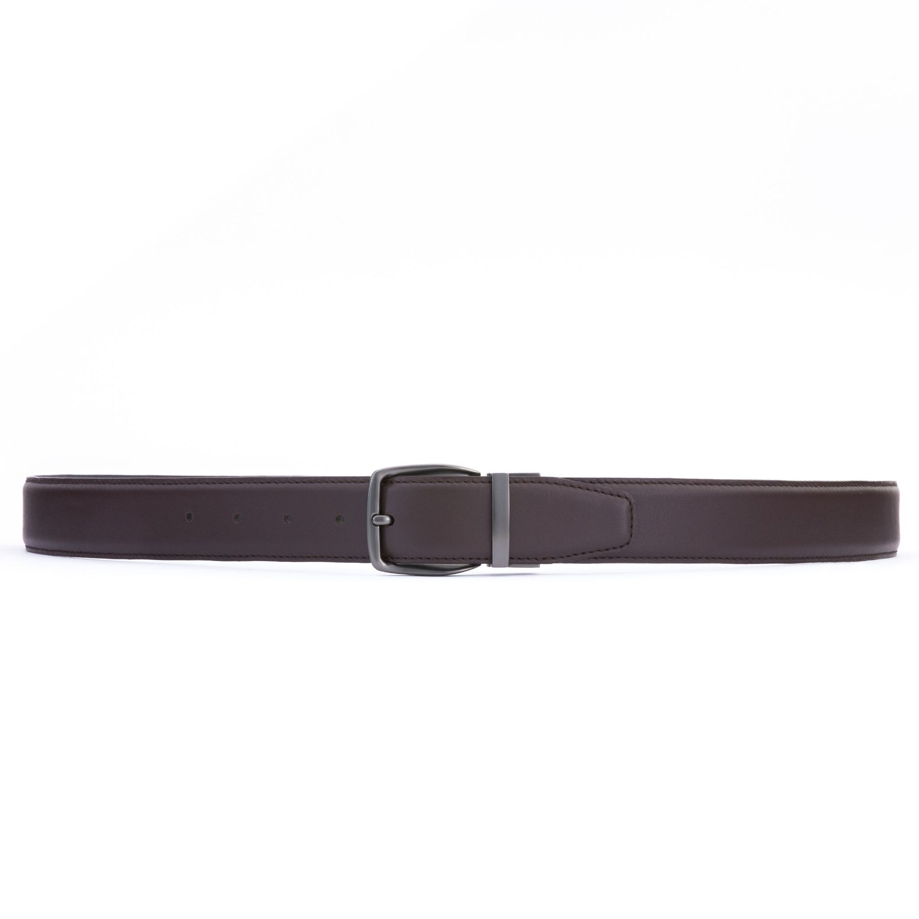 Gunmetal Buckle 35 mm Adjustable Leather Belt | Brown