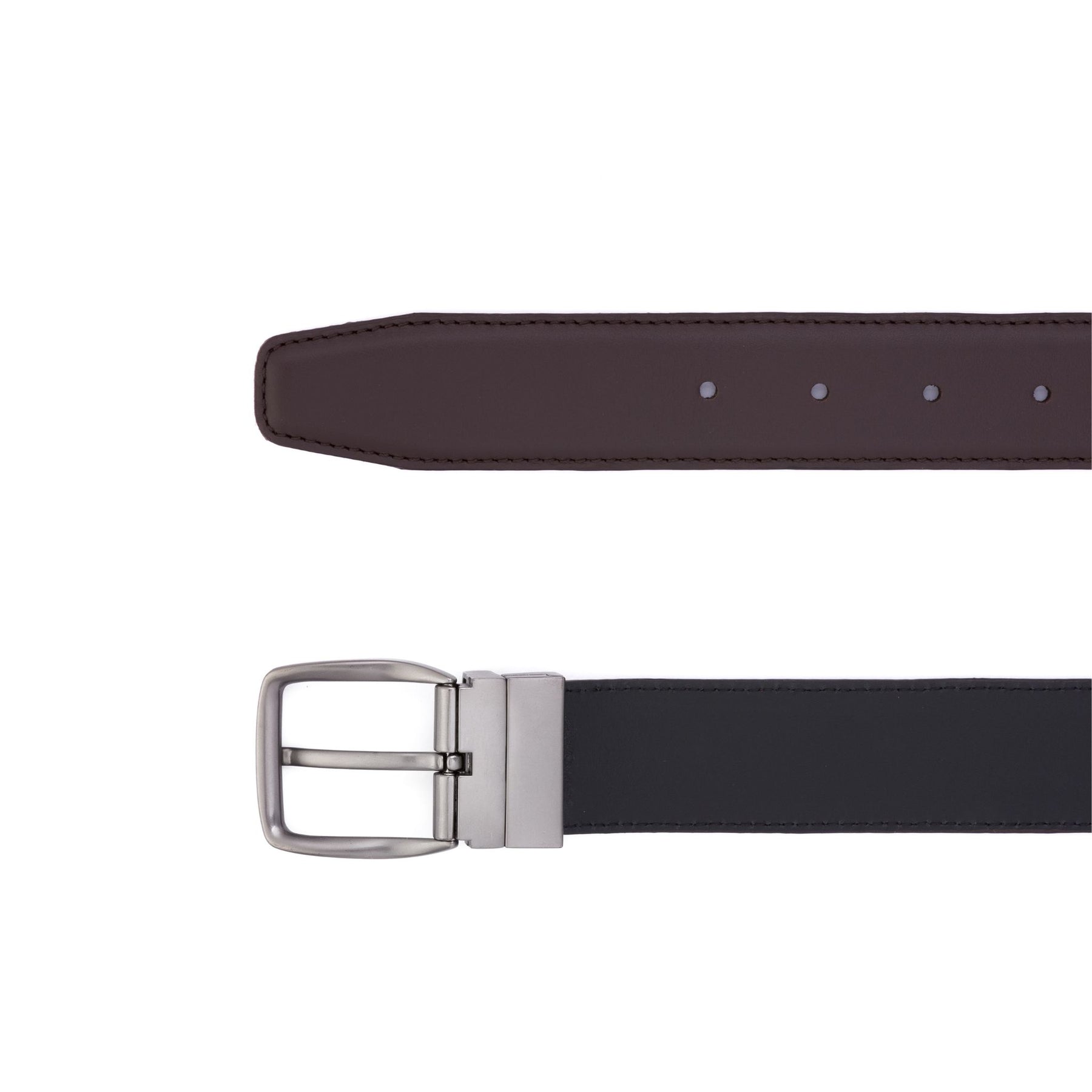 Gunmetal Buckle 35 mm Adjustable Leather Belt | Brown