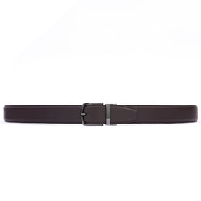 Gunmetal S-Buckle 35 mm Adjustable Leather Belt | Brown
