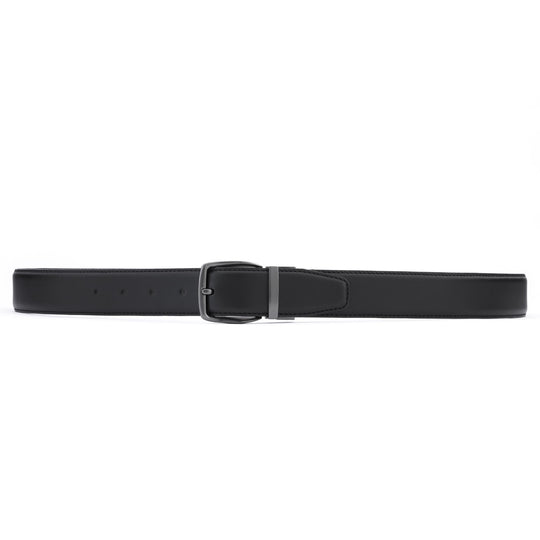 Gunmetal Buckle 35 mm Adjustable Leather Belt | Black