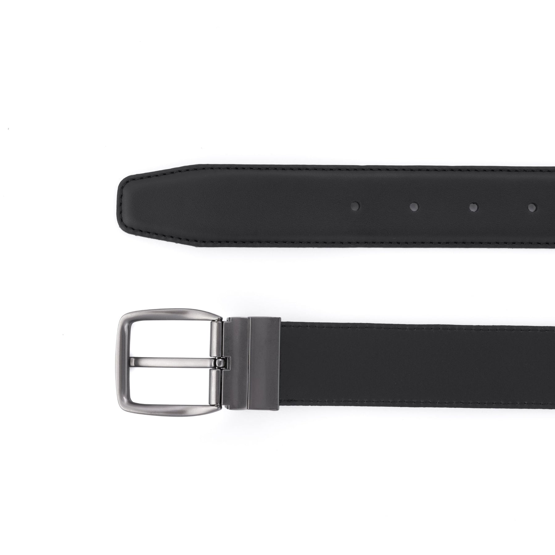 Gunmetal Buckle 35 mm Adjustable Leather Belt | Black
