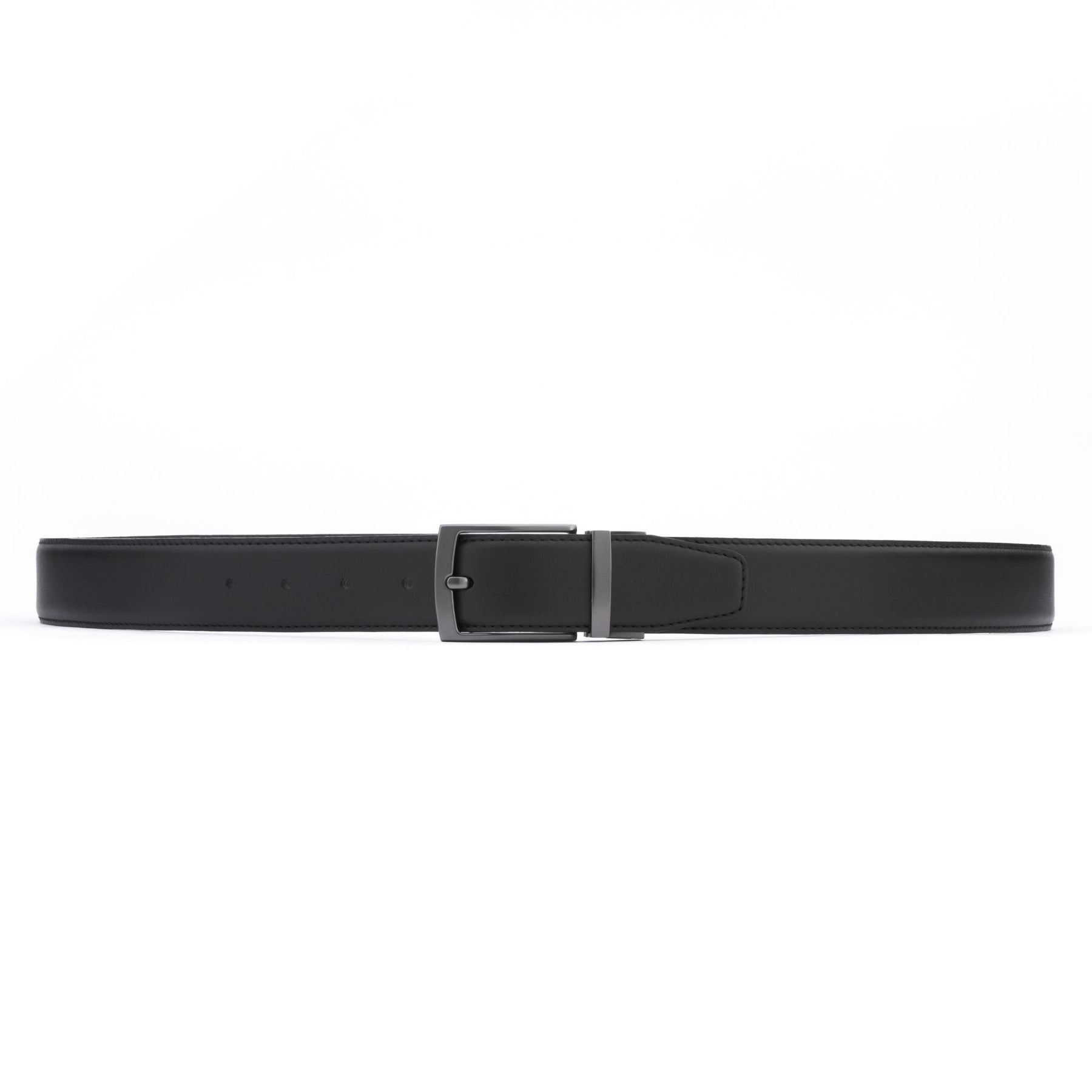 Pin Buckle 35 mm Adjustable Leather Belt | Black