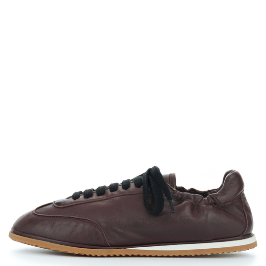 Vela Leather Sneaker | Burgundy