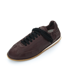 Vela Leather Sneaker | Burgundy
