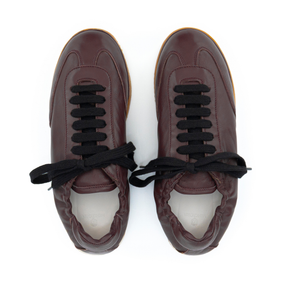 Vela Leather Sneaker | Burgundy