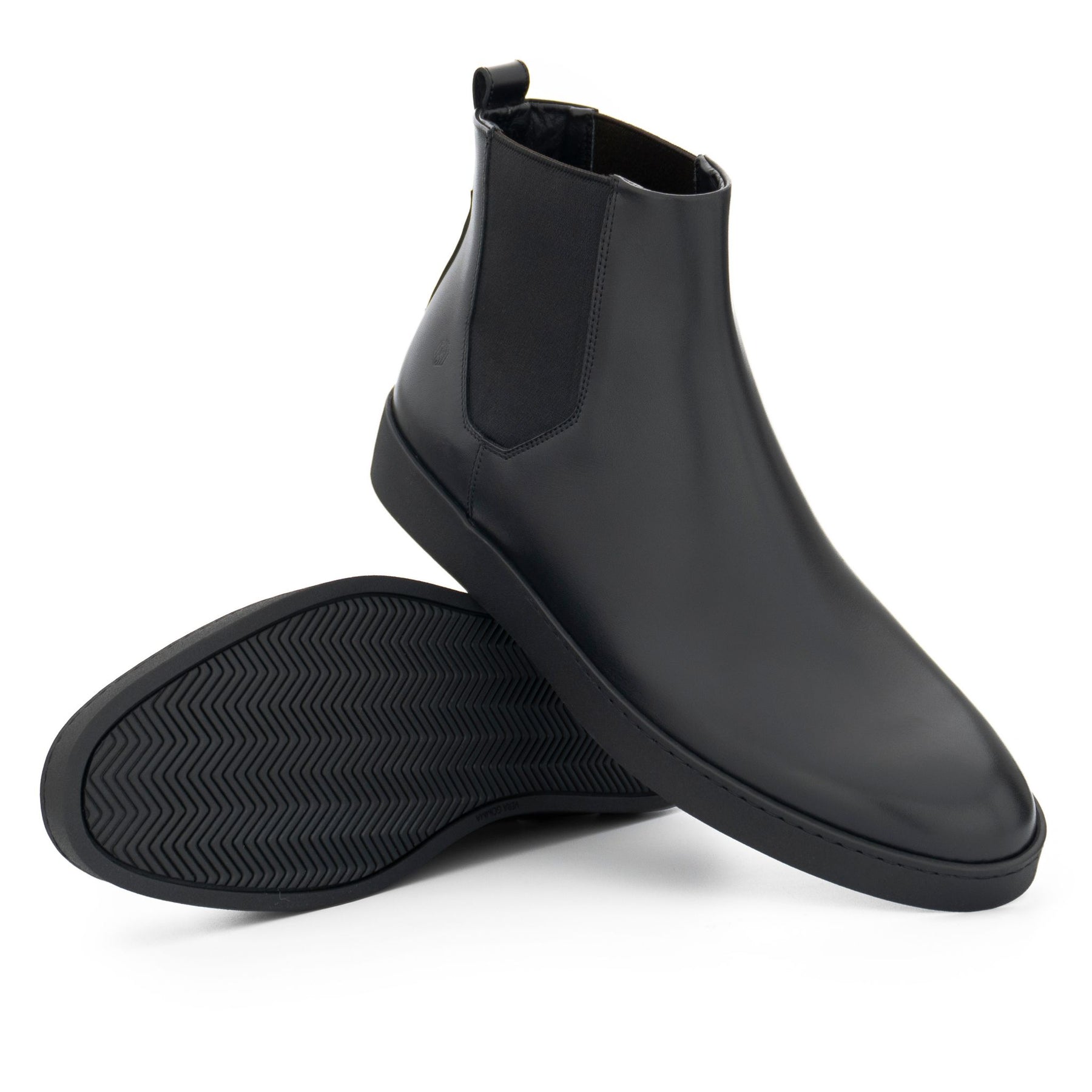 Slate Leather Boots | Black