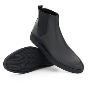 Slate Leather Boots | Black