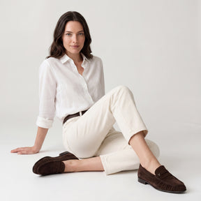 Strata Suede Loafer | Brown