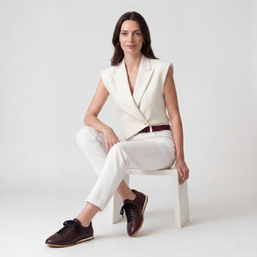 Vela Leather Sneaker | Burgundy
