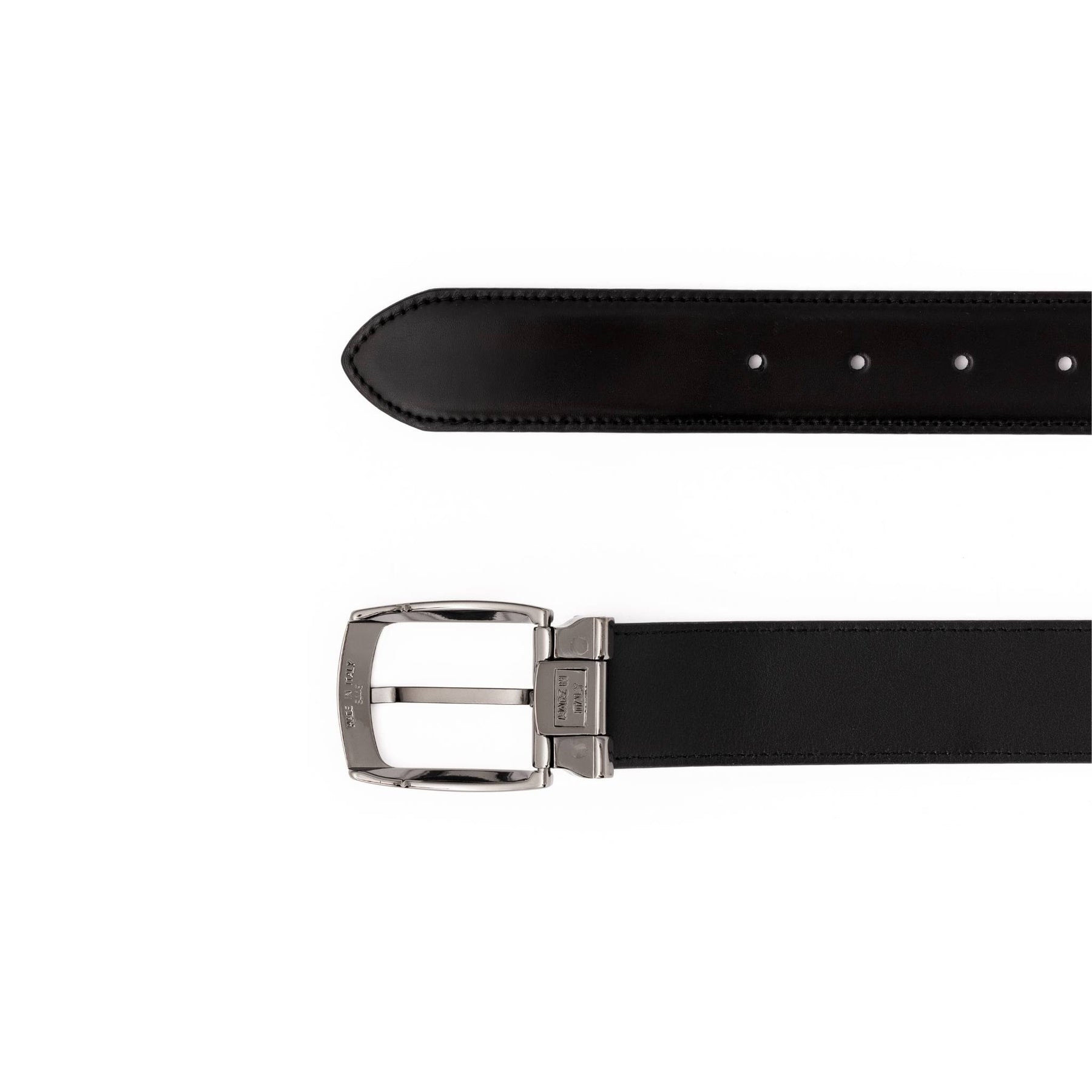 Gunmetal Buckle 35 mm Adjustable Leather Belt | Black