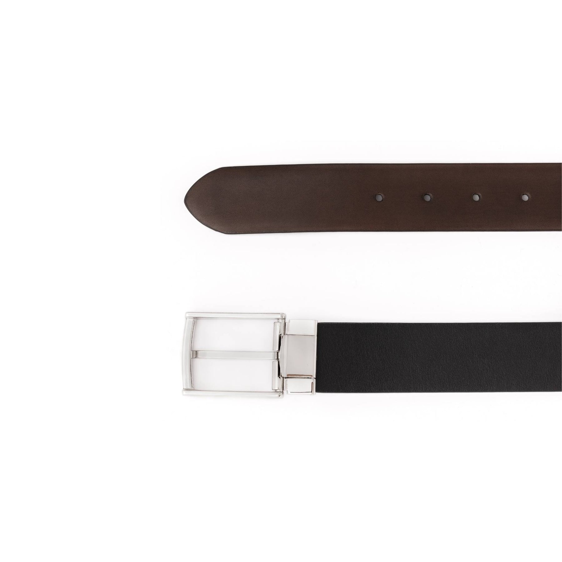 Pin Buckle 35 mm Adjustable Leather Belt | Brown