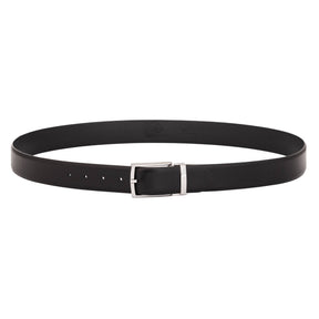 Pin Buckle 35 mm Adjustable Leather Belt | Black