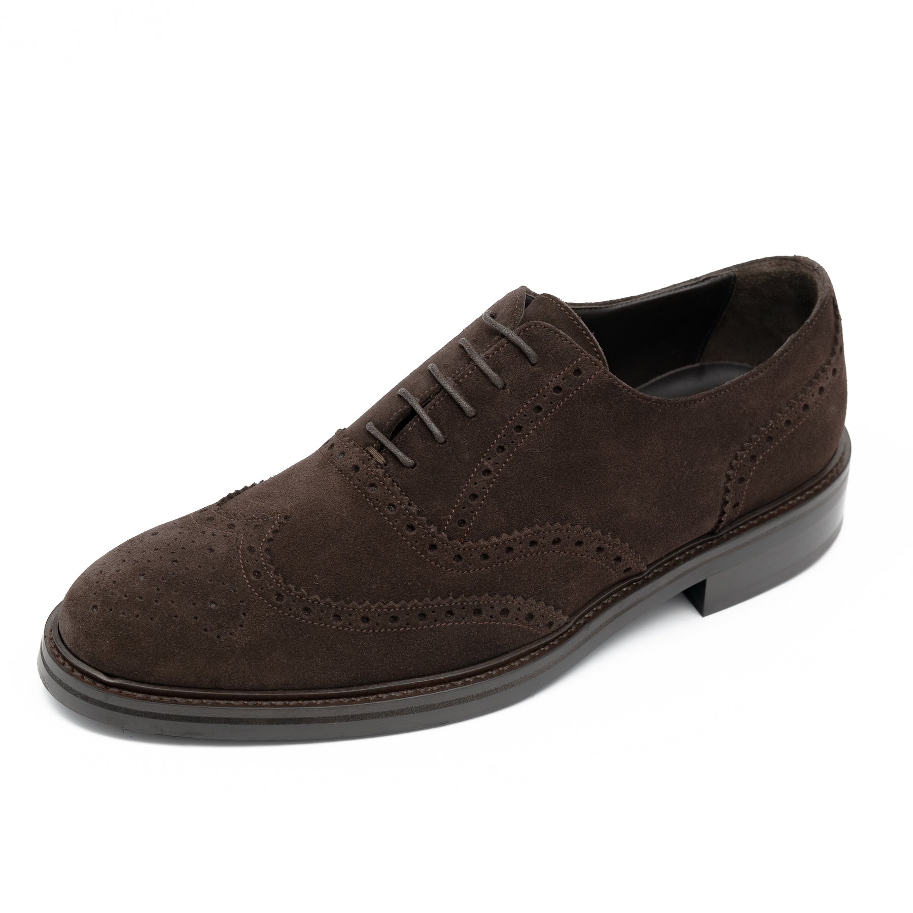 Kensington Suede Oxford Brogue Shoes | Brown