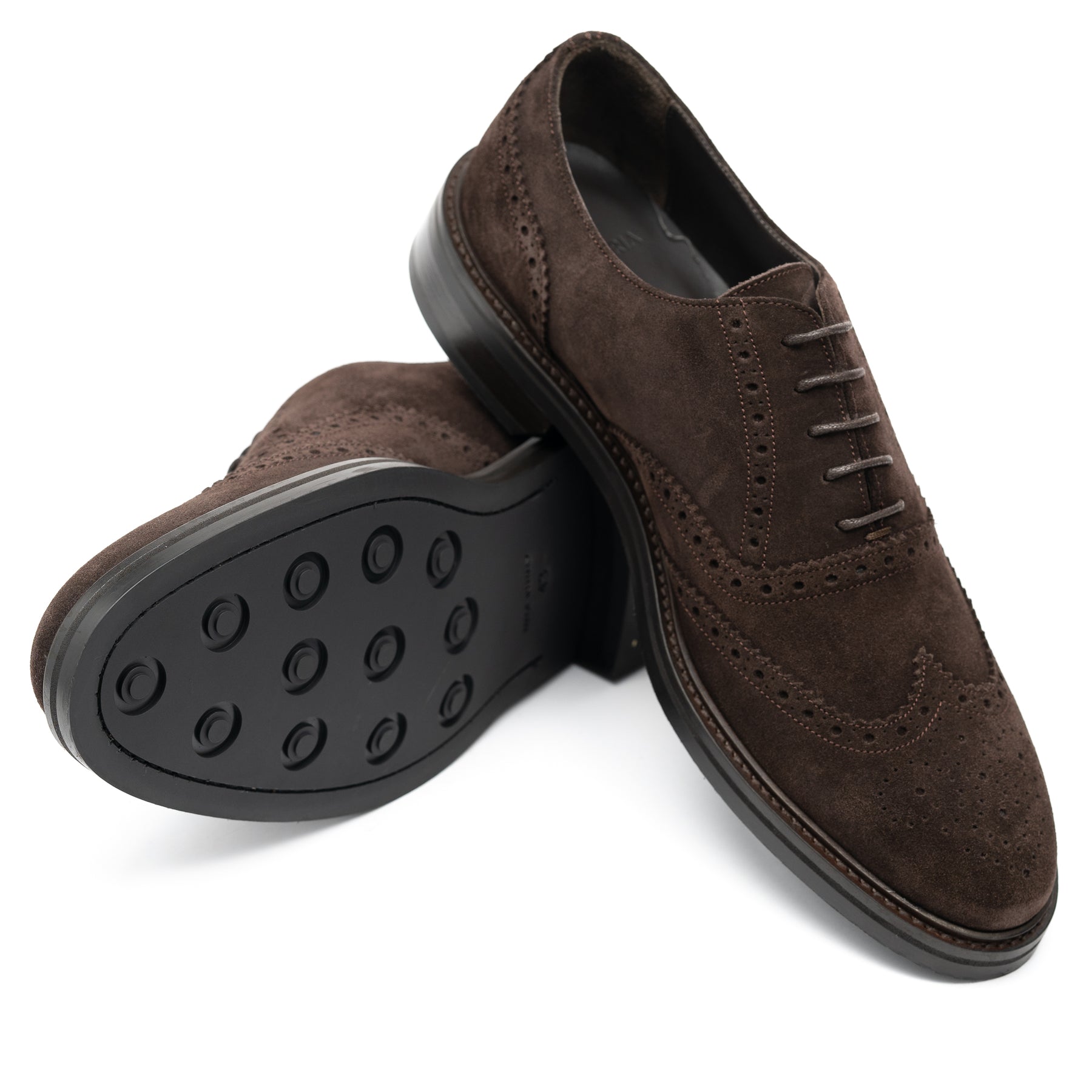 Kensington Suede Oxford Brogue Shoes | Brown