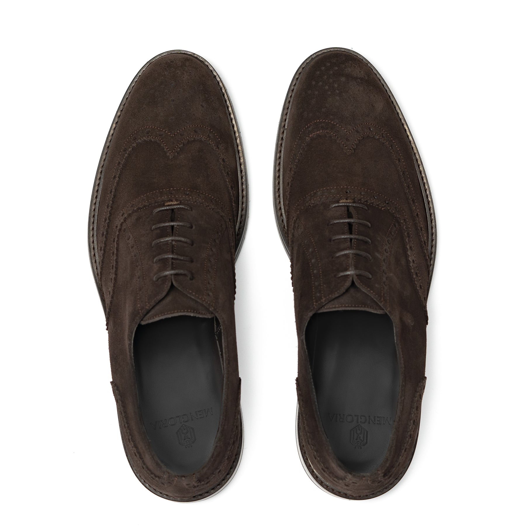 Kensington Suede Oxford Brogue Shoes | Brown