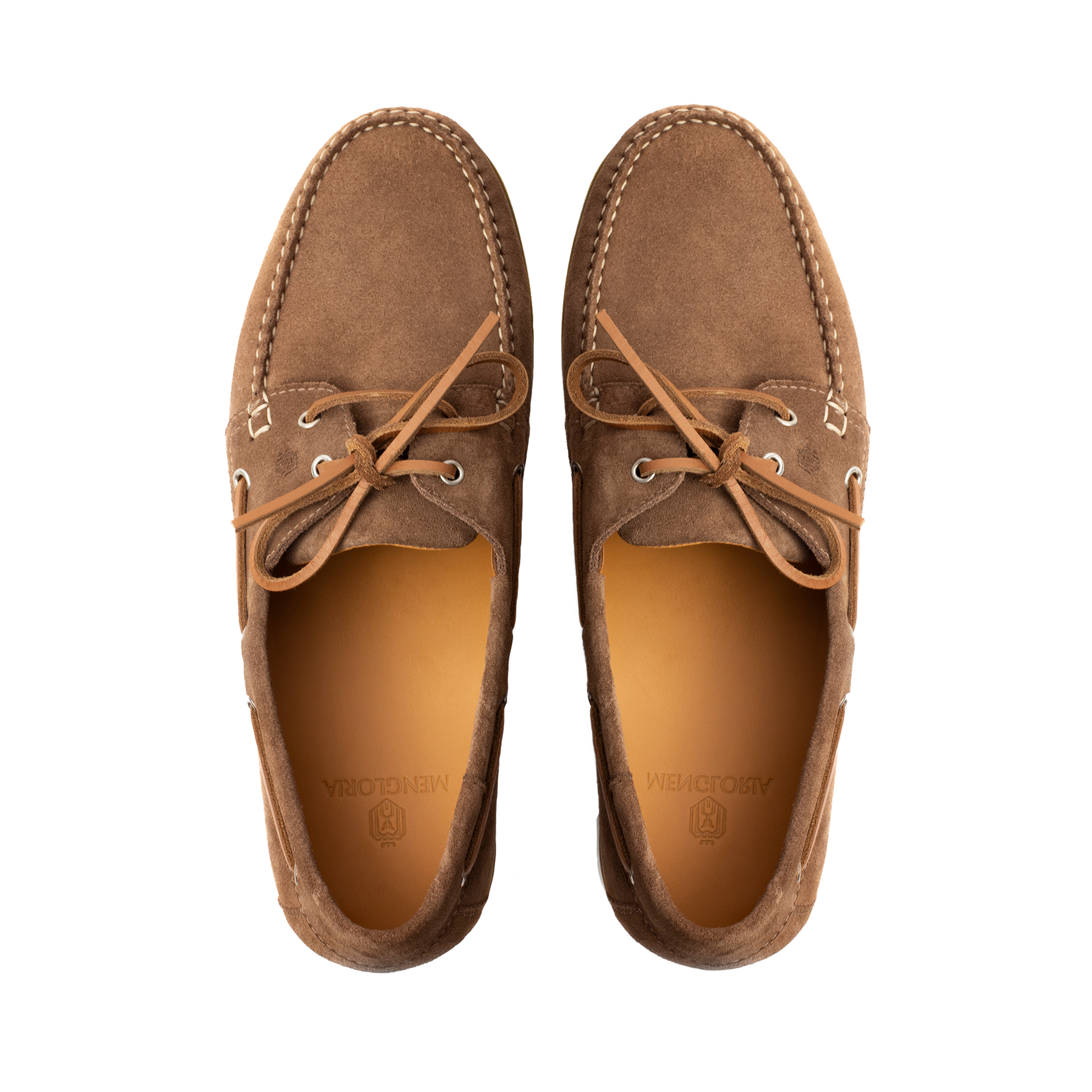 Men Suede Boat Shoes Beige Mengloria