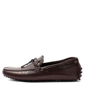 Men Leather Driver Dark Brown Loafer Mengloria