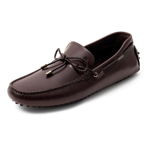 Men Leather Driver Dark Brown Loafer Mengloria