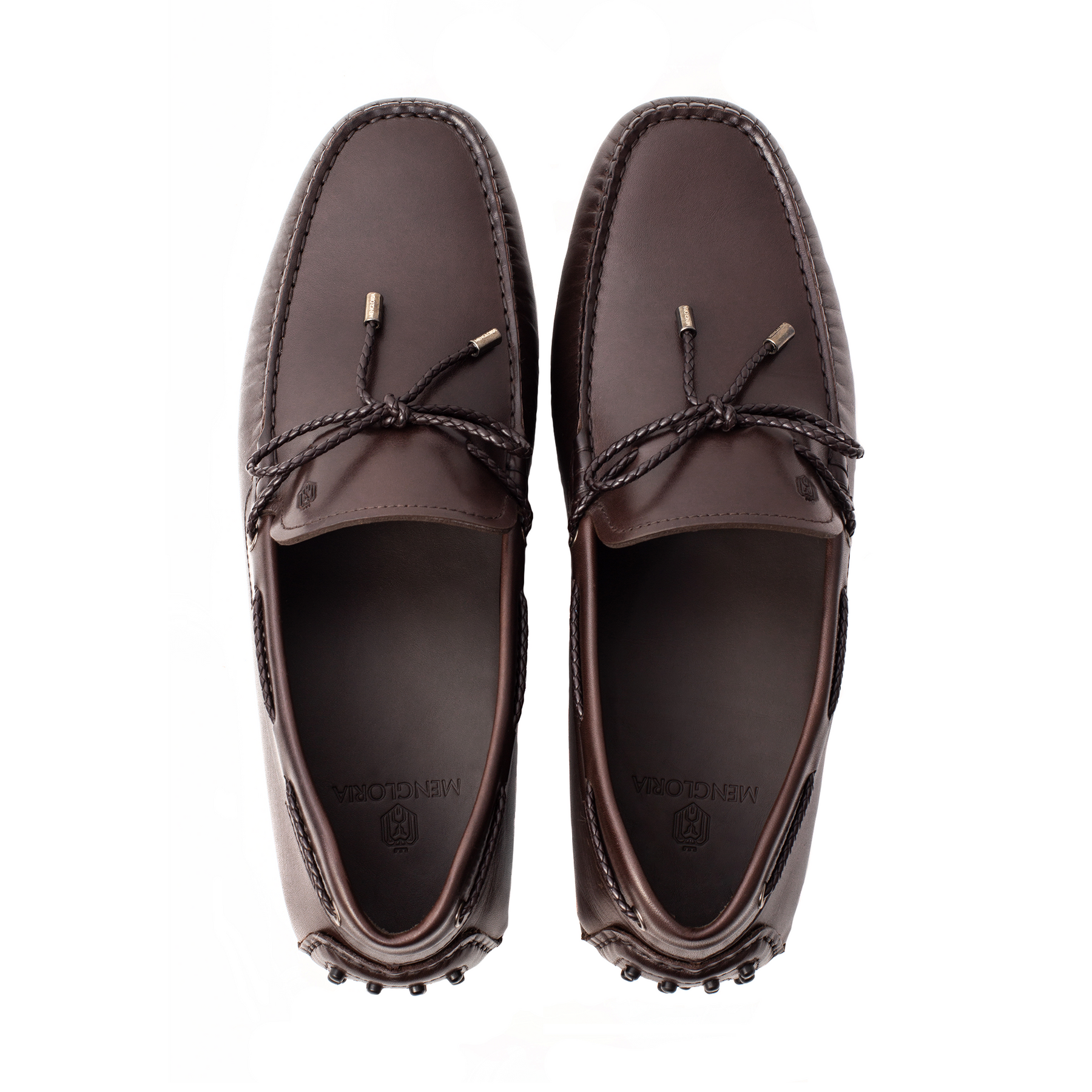 Men Leather Driver Dark Brown Loafer Mengloria