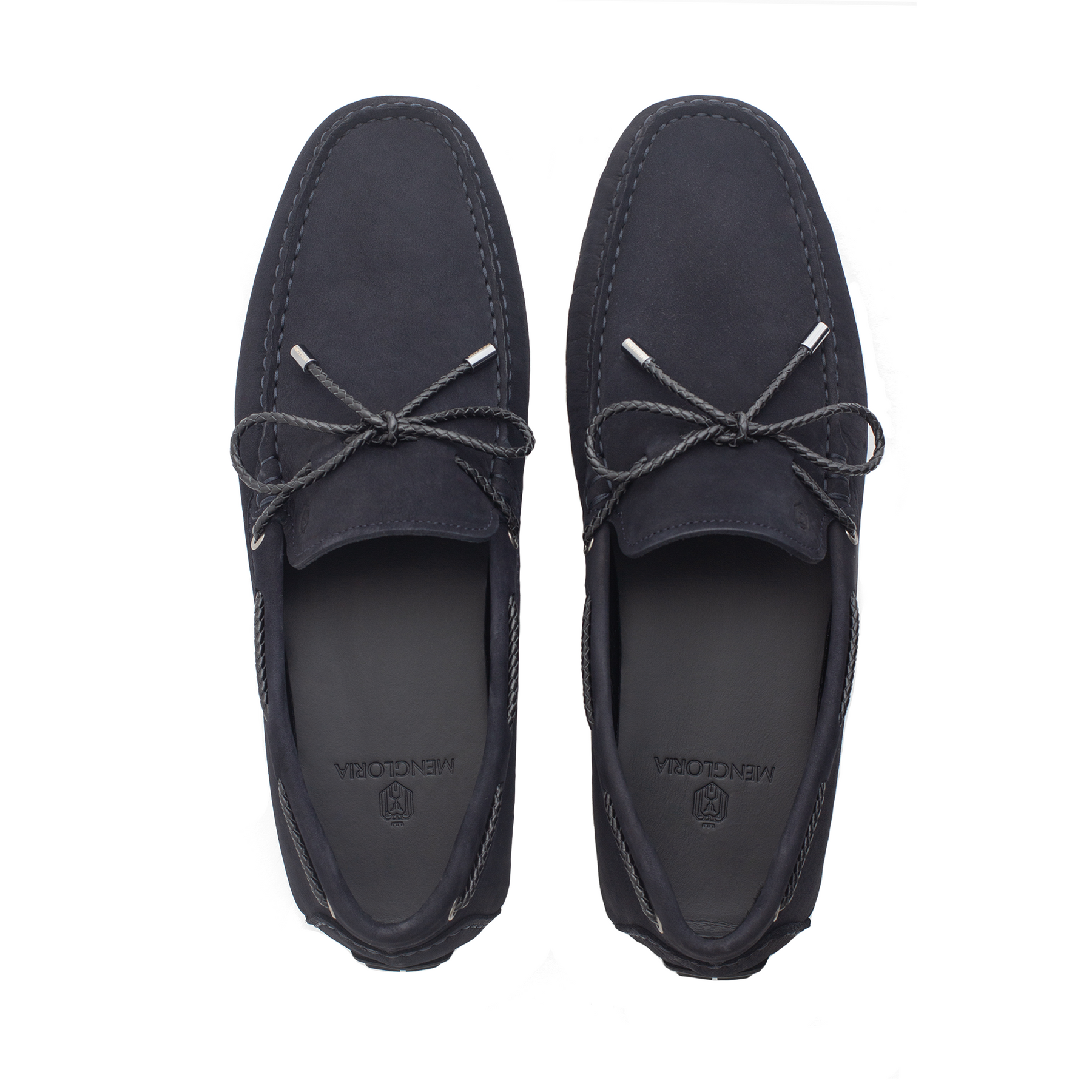 Men Nubuck Moccasin Dark Blue Loafer Mengloria 