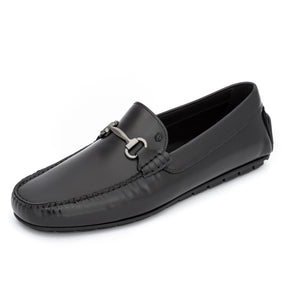 Bold Leather Moccasin | Black