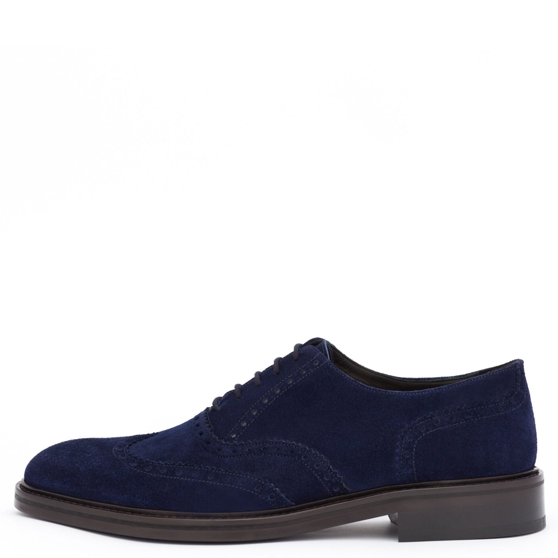 Kensington Suede Oxford Brogue Shoes | Dark Blue